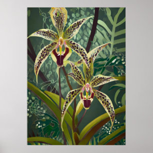 Poster Art de l'orchidée V06