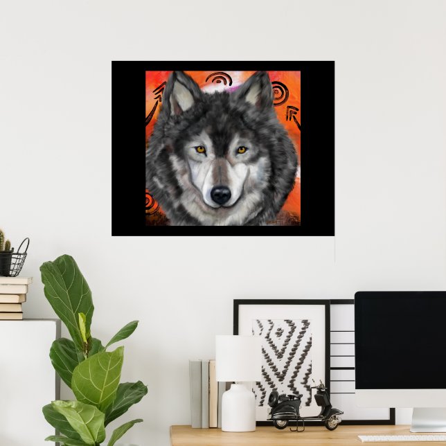 Poster Art de loup (Bureau à domicile)