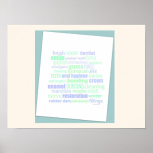 Poster Art de mots dentaires