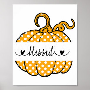 Poster Art de Nana bénie citrouille Thanksgiving Hallowee