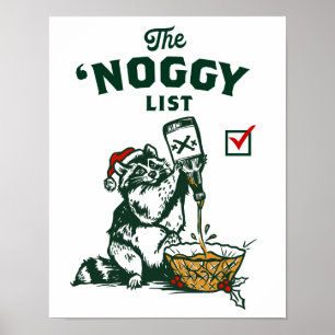 Poster Art de Noël amusant : Décor d'affiche de fête de N