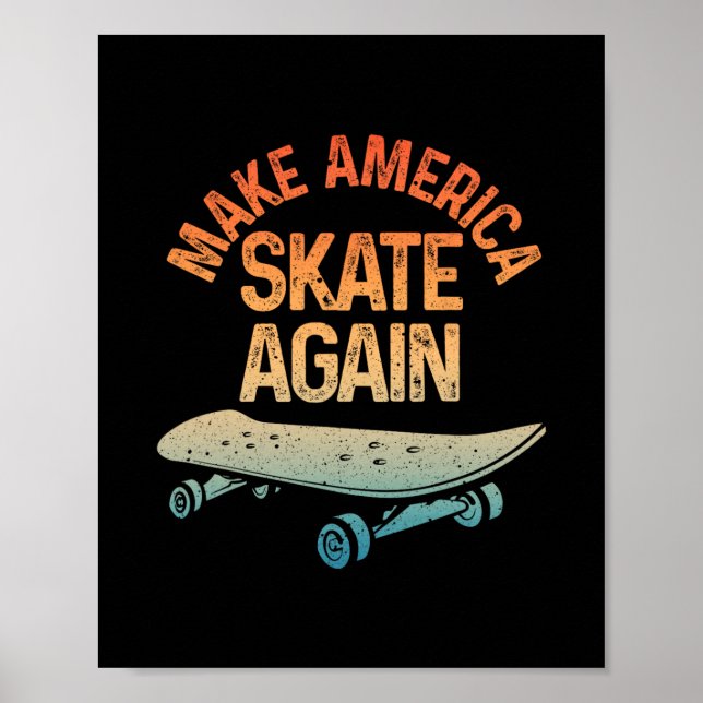 Poster Art de planche à roulettes cool pour hommes femmes (Devant)