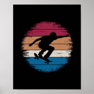 Poster Art de planche à roulettes cool pour hommes femmes