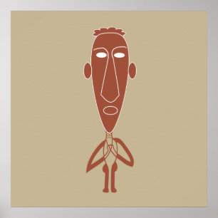 Poster art de portrait moderne abstrait