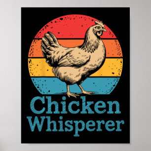 Poster Art de poulet drôle pour hommes femmes Coq Poulet