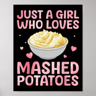 Poster Art de purée de pommes de terre pour femmes filles