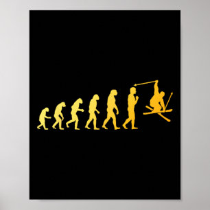 Poster Art de ski cool pour hommes et femmes Thème ski Am