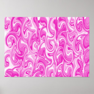 Poster Art de tourbillon abstrait - Magenta