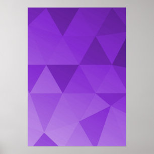 Poster Art de triangle abstrait - Tons rouges