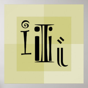 Poster Art de typographie tendance moderne, point sur les