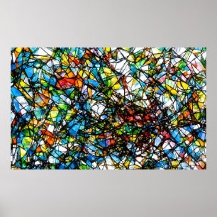 Poster Art de verre brisé abstrait