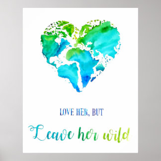 Poster Art de Voyage - Aquarelle Carotte en forme de coeu