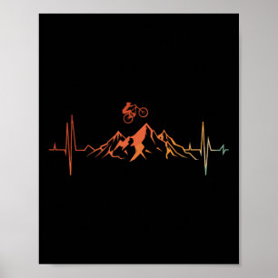 Poster Art de VTT pour hommes femmes VTT en descente