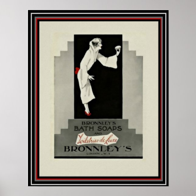 Poster Art Déco Ad Bronnley's Soap 16 x 20 (Devant)