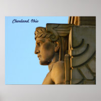 Poster Art déco de Cleveland OH Bridge
