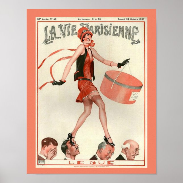 Poster Art Déco de la Vie Parisienne 1920 (Devant)