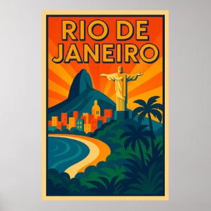 Poster Art déco de Rio de Janeiro