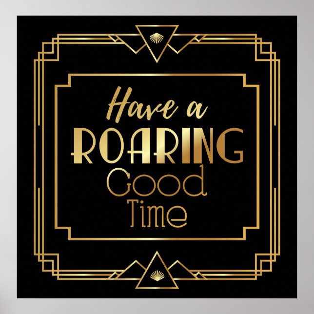 Poster Art Déco "Faisons la fête comme Gatsby" (Devant)