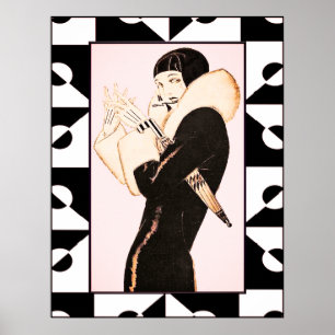 Poster Art Deco Flapper (Rene Vincent 1920/30s)