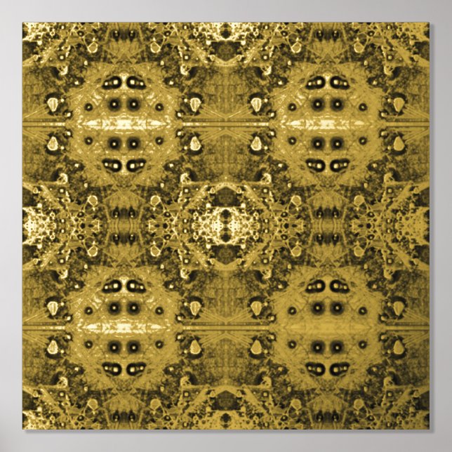 Poster Art déco moderne Golden Géométrique Imprime (Recto)