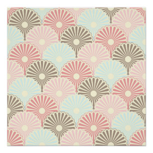 Poster art déco, nouveau, cru, motif, rétro, pastels, gir