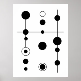 Poster Art des cercles et des lignes géométriques Abstrai