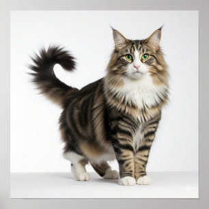 Poster Art des chats de la forêt norvégienne