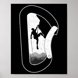 Poster Art d'escalade de roche drôle pour hommes femmes a