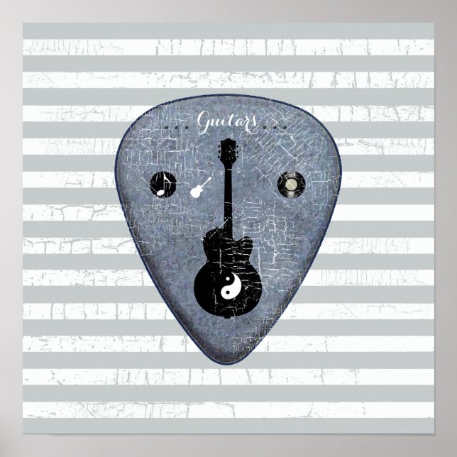 Poster Art-design onglet de guitare (Devant)