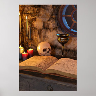 Poster Art d'étude à la bougie de l'académie sombre gothi