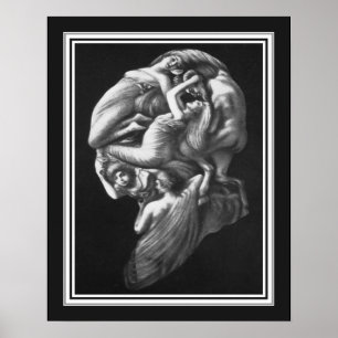 Poster Art d'Illusionism des années 1920 de "Dionysus"