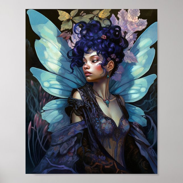 Poster Art d'Imaginaire Fée Noire Africain (Devant)