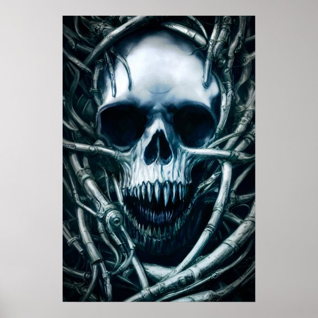 Poster Art du crâne gothique : Déplaisant Death Metal Sig (Devant)