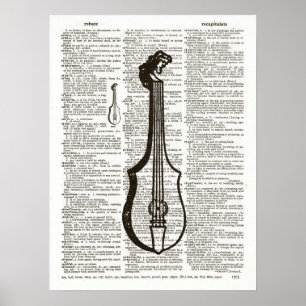 Poster Art du dictionnaire d'instruments de musique