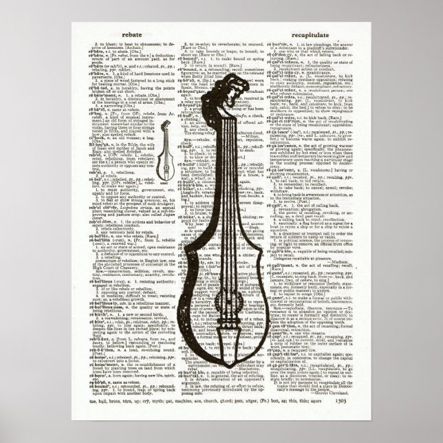Poster Art du dictionnaire d'instruments de musique (Devant)