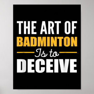 Poster Art du joueur de badminton de badminton