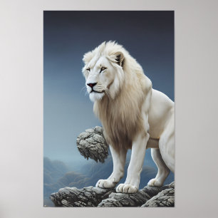 Poster Art du lion blanc