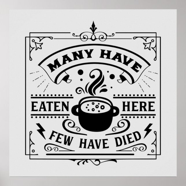 Poster art du mot cuisine (Devant)