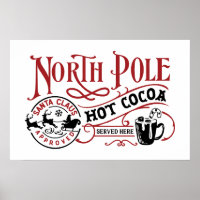 Art du mot de cacao chaud du Pôle Nord