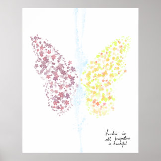 Poster Art du mur acrylique de liberté