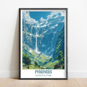 Poster Art du Parc national des Pyrénées - Cirque de Gava