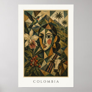 Poster Art du patrimoine colombien Voyage en Amérique l