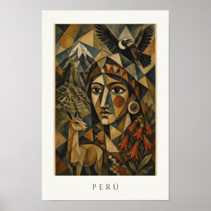 Poster Art du patrimoine péruvien   Voyage en Amérique la