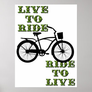 Poster Art du style de vie cycliste