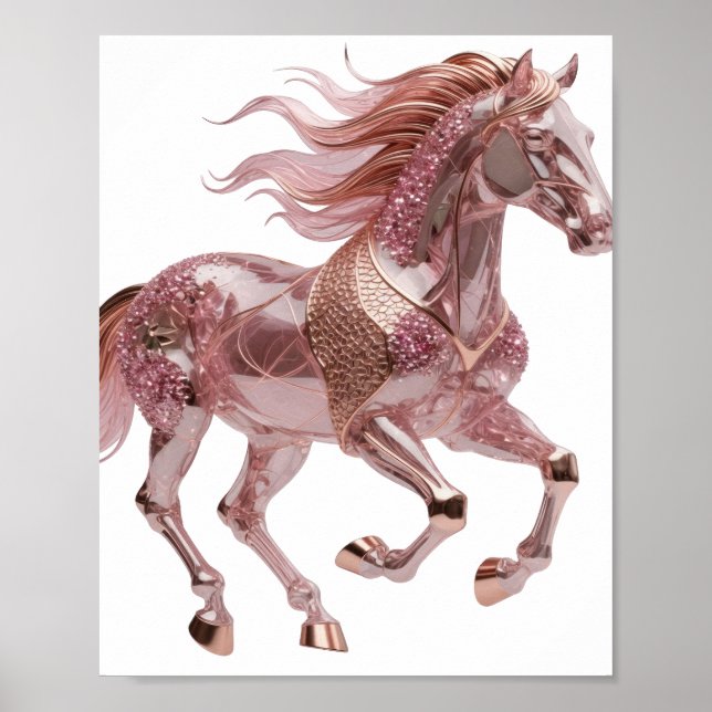 Poster Art en argent de conception abstraite v2 (Devant)