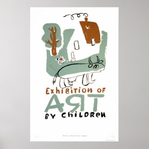 Poster Art Exhibition Children 1936 WPA