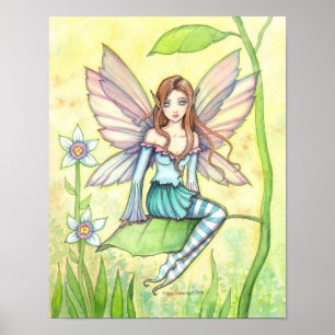 Poster Art Fairy Flower Cute Imaginaire