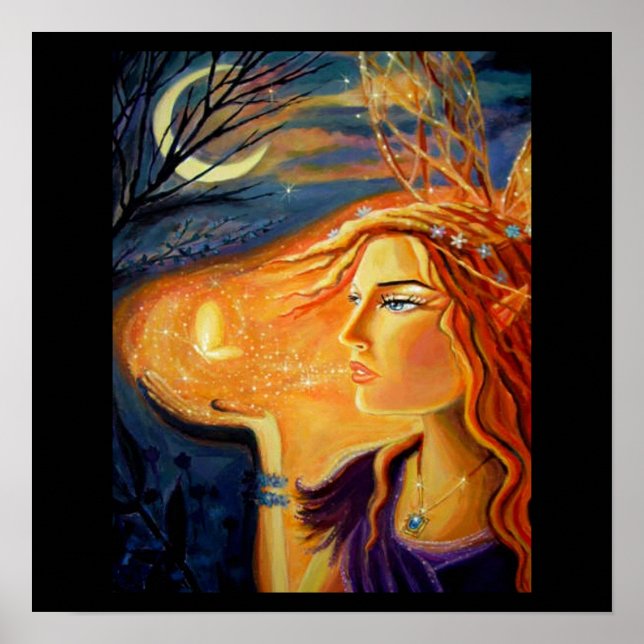 Poster Art Fairy Print - Spirit Of The Forest (Devant)