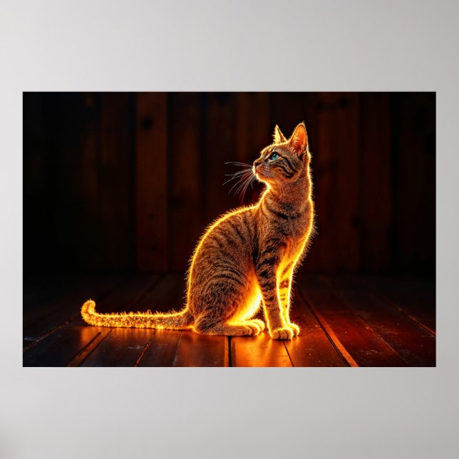 Poster Art félin Dreamin or chat portrait adorables anima (Devant)