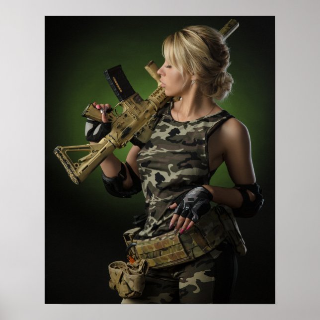 Poster Art Femme Soldat (Devant)